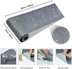CRE8TIVE Charcoal Grey Holographic Glitter Wallpaper Border Peel and Stick - Image 6