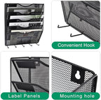 EASEPRES 5 Pocket Mesh Hanging File Organizer - Image 4