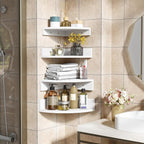 Alsonerbay White Corner Shelf Wall Mount, Large Wooden Shelves - Image 6