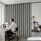 RYB HOME Accordion Style Room Divider Curtain-100% Blackout Folding Accordion - Image 9