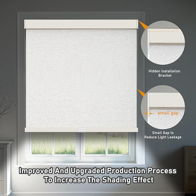AOSKY Custom Linen Roller Blinds Shades - Image 4