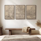 Framed Neutral Vintage Landscape Wall Art - Image 8