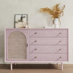 CRE8TIVE Pale Pink Grasscloth Wallpaper Textured Grasscloth Peel and Stick - Image 3