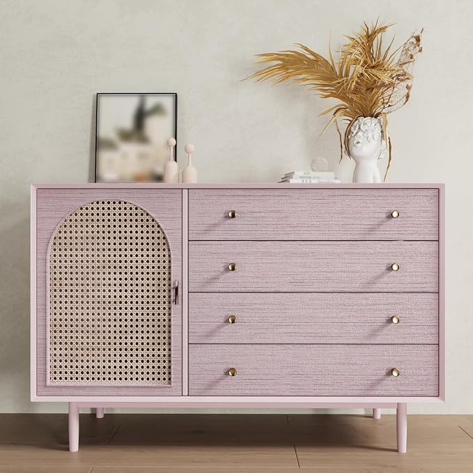 CRE8TIVE Large Size 24"x354" Pale Pink Grasscloth Peel and Stick Wallpaper - Image 6