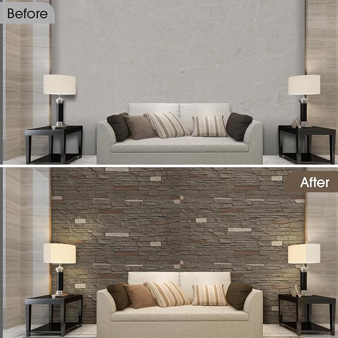 Faux Stone Brick Wall Panels, Lightweight PU Faux Rock Wall Panels, Easy DIY - Image 3
