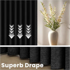 AJAZZ Blackout Accordion Door Curtain 98"x78" Black - Image 8