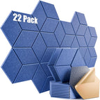 22 Pack Self-Adhesive Acoustic Panels 12" X 10" X 0.4" by Dailycooper