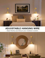 NIORSUN Brushed Gold Battery Operated Wall Sconce Set of 2, 5200mAh Dimmable - Image 7