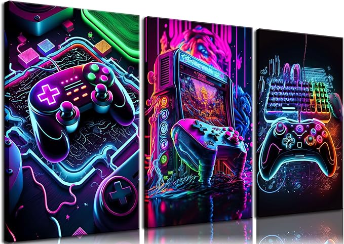 BGFCE Game Room Decor Posters Set of 3 by BGFCEWallArt