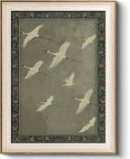 VIYYIEA Framed Wall Art for Living Room, Cranes Canvas Prints, Vintage Home by VIYYIEAART