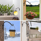 FEED GARDEN 2 Pack 12 Inch Hanging Plant Bracket Wall Hooks Decorative Plant - Image 7
