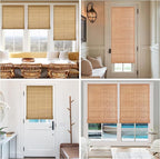 LazBlinds No Tools No Drill Bamboo Roller Shades, Cordless Bamboo Blinds - Image 5