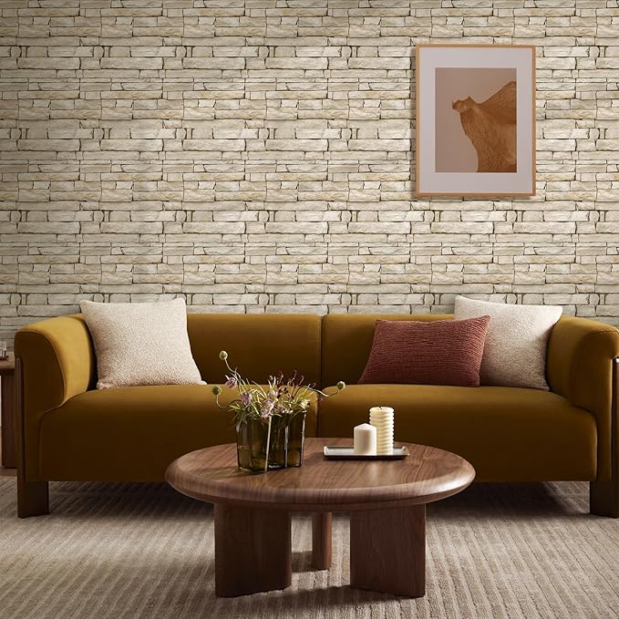 3D Peel and Stick Faux Stone Wall Panels 11.8" x 11.8" 10-Pack, Stone-Look Wall - Image 8