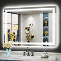 44x30 LED Bathroom Mirror with Lights, Backlit and Front Lit Anti-Fog Lighted by Awandee