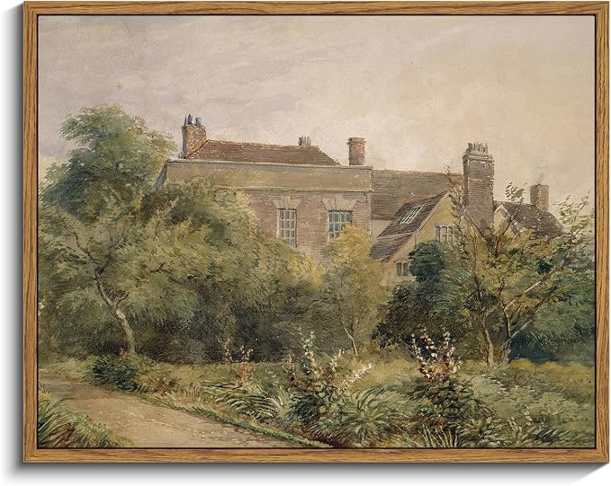 InSimSea Framed Canvas Wall Art Vintage Decor, Home Decor Classical Scenery by InSimSeaArt