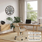 Micasso Rustic Large Wall Clock: 27Inch Farmhouse Tree of Life Metal - Image 3