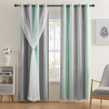XiDi Rainbow Blackout Curtains for Kids Room, Unicorn Wall Decals by Addsomecolortolife