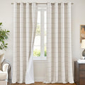 Lajode Brown Plaid Curtains Pattern Printed 90 Inches Long by Lajode
