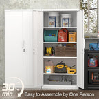 GREATMEET Metal Garage Storage Cabinets, Utility Cabinet - Image 4