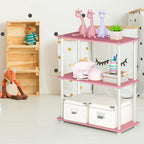 Furinno TURN-N-TUBE Storage Shelves, 3-Tier Book Shelf, Corner Shelf, Toolless - Image 7