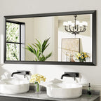 Briivue 60x28 Inch Black Bathroom Mirror by Briivuemodernmirrors