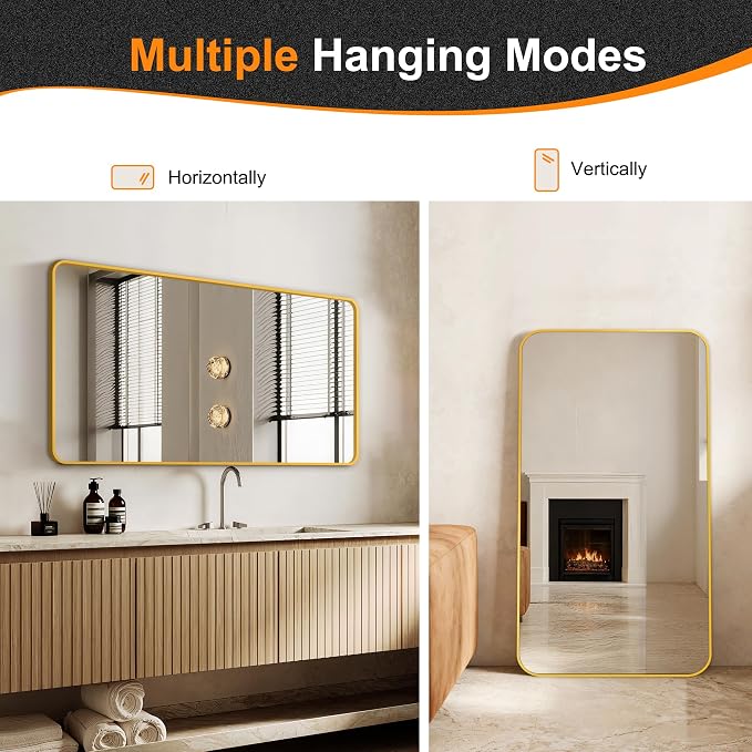 Delma Bathroom Vanity Mirror, High-Definition Bathroom Mirror, Versatile - Image 8