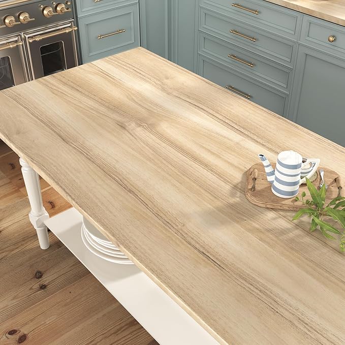 WESTICK Light Wood Contact Paper Peel and Stick Countertops Waterproof Kitchen - Image 5