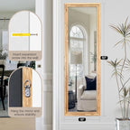 50"x16" Door Mirror, Rustic Full Length Mirror, Over The Door Hanging Mirrors - Image 7