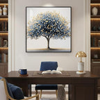Framed Square Tree of Life Wall Art, Minimalist Elegant Luxury Abstract Tree - Image 2