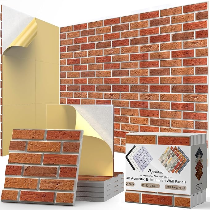 24Pack Acoustic Panels, High Density Soundproof Wall Panels, Sound Absorbing by ArtVivid