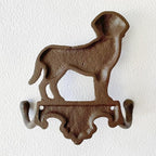 Rustic Dog-Shaped Decorative Wall Hook Rack Hangers - Image 7
