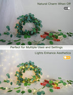 suddus Vines with Lights Battery Operated, 33ft 100 LED Eucalyptus Garland - Image 6