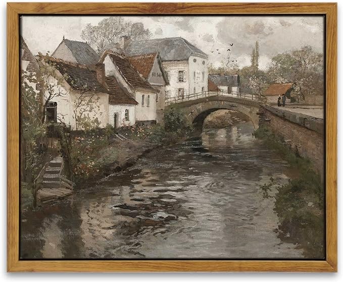 InSimSea Framed Canvas Wall Art Vintage Decor, Room Decor Vintage Scenery by InSimSeaArt
