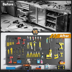 Peg Board, Includes 4 Pack 24''X12'' Large Black Peg Board - Image 4