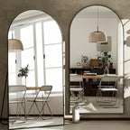 GLSLAND-34x76 inch Wall Mount Arched Full Length Mirror-Aluminum Alloy Frame - Image 7