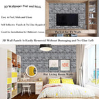 3D Wall Panels Peel and Stick, 3D Brick Wallpaper Peel and Stick, 10 Pack - Image 4