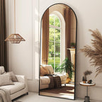 XRAMFY 56"x21" Arched Full Length Mirror Floor Mirrors by XRAMFY