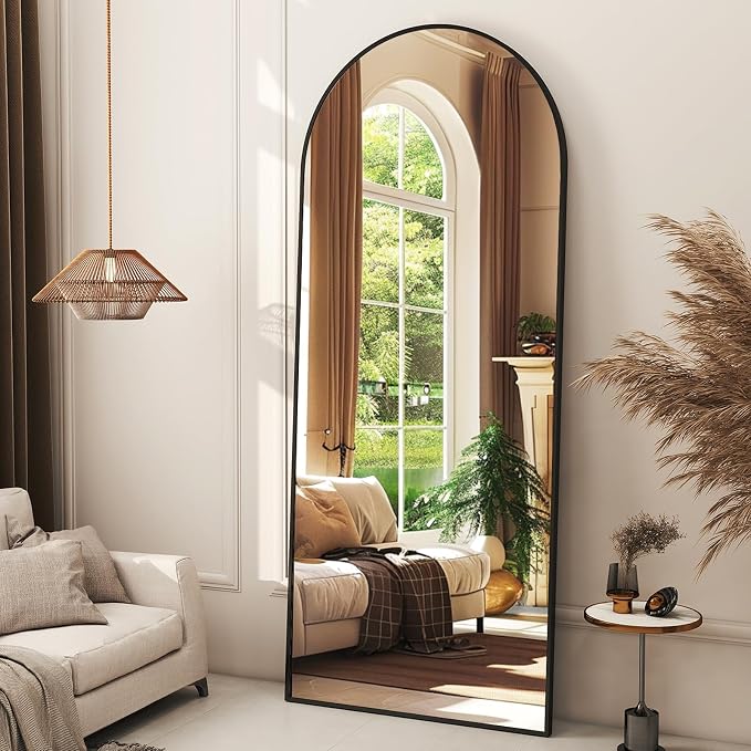 XRAMFY 56"x21" Arched Full Length Mirror Floor Mirrors by XRAMFY