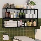Extra Long Bathroom Organizer Storage Shelves 100% Bamboo Adjustable Height by PPN