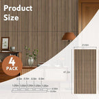 RITOLLO 4 Pack Wood Panels for Wall, 47.2"×23.6"×0.7" Wood Slat Acoustic Panels - Image 2