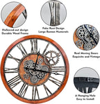 The B-Style 36" Large Moving Gear Wall Clock Oversized Vintage Farmhouse Wall - Image 2