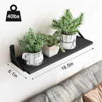 YGEOMER Wall Shelves for Bedroom, 16.5 Inch Floating Shelves for Wall, Shelves - Image 3