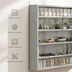 HOMCOM 5-Tier Display Cabinet, Glass Door Cabinet - Image 6