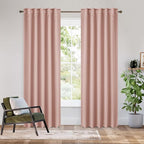 RYB HOME Bedroom Blackout Curtains 80 inches Long, 100% Blackout Thermal by RYBHOME