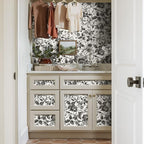 JiffDiff Floral Vintage Wallpaper Peel and Stick Wall Stick Black and White - Image 3
