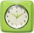 Infinity Instruments Retro Wall Clock – 9-Inch Square Silent Non-Ticking by InfinityInstruments