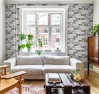 Guvana 17.3"×118" Brick Wallpaper Red/Blue/Grey Brick Peel and Stick Wallpaper - Image 3