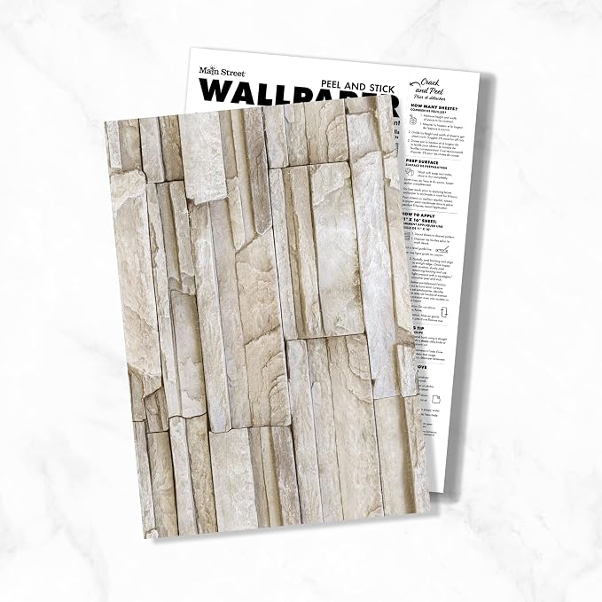 Main Street Peel and Stick Wallpaper Eco-Friendly Sheets 12 Pack, 11 X 16 Inch - Image 6