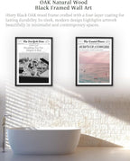 iHery Premium Natural Black OAK Wood 16x20in Surf’s Up Coastal Cowgirl Trendy - Image 5
