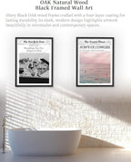 iHery Premium Natural Black OAK Wood 12x16in Surf’s Up Coastal Cowgirl Trendy - Image 6